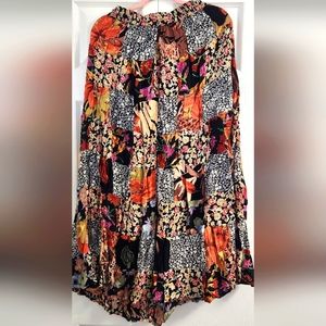 Patchwork Pattern Skirt (Women's XL, New)